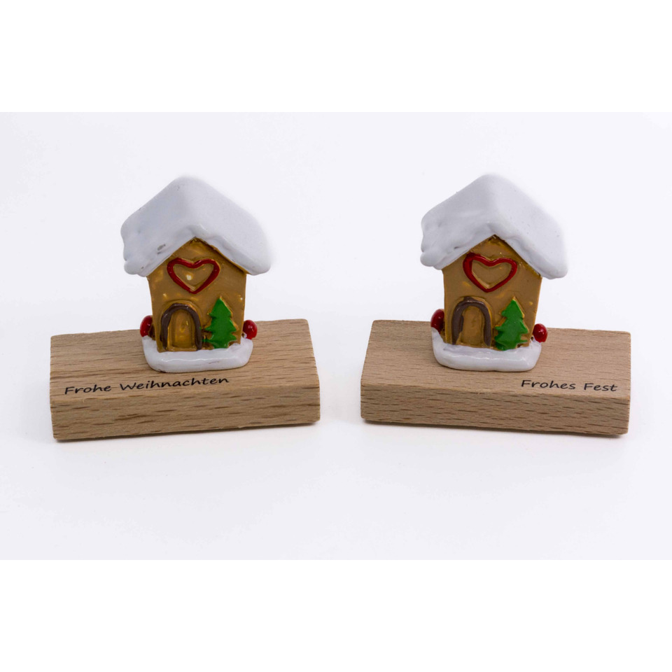 Ferngesteckte, Holzunterlage, Weihnachtsdorf, Weihnachtsdorf-figur, Schneehäuschen