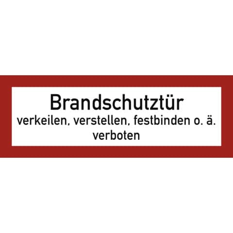 Schild Brandschutztüre Folie, 210x74mm MOEDEL 57730