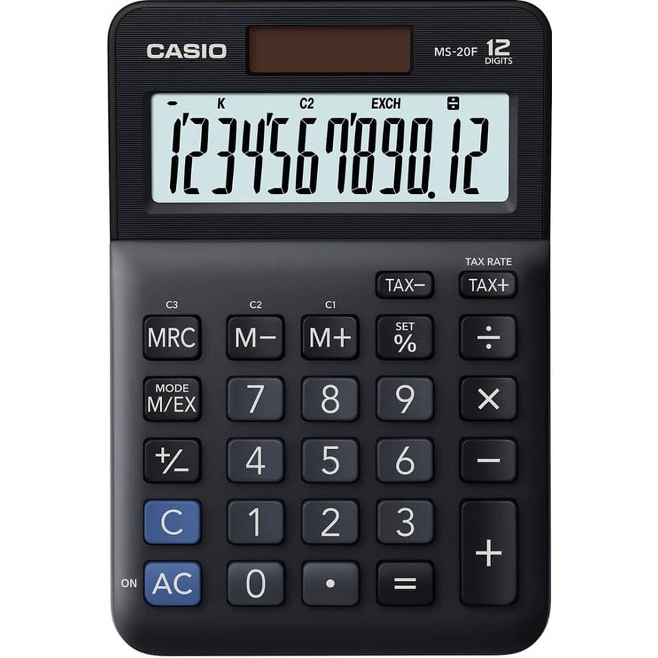 Taschenrechner, Casio, Schwarz, Tastatur, Display