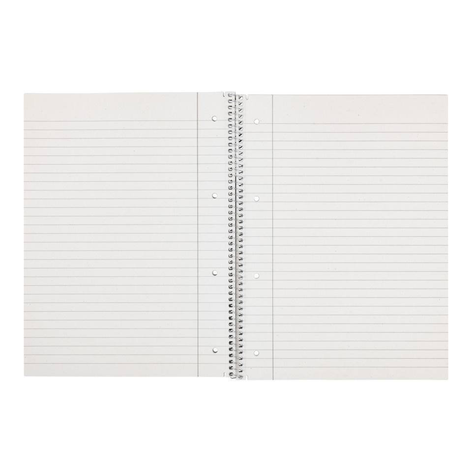 Spiralbound notebook, Notebook, Lined pages, Spiral binding, A4 lines