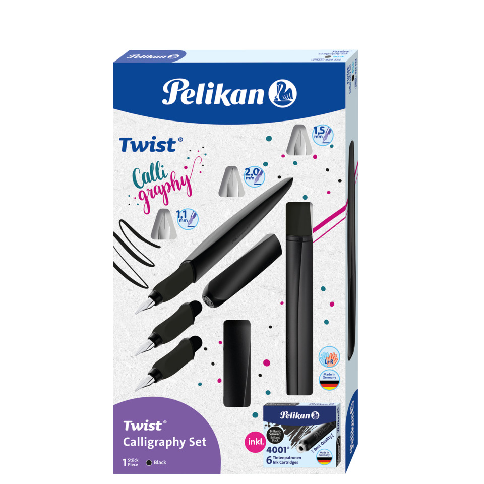 Kalligrafie-Stift, Tintenfeder, Nassschreiber, Twist-Set, Calligraphy Set