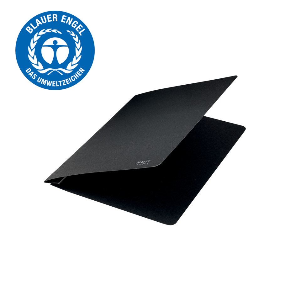 Notebook, Schwarz, Hardcover, Unifarben, Leitz, Schwarz, Brieftasche, Wallet, Klapphülle, Material-Leder