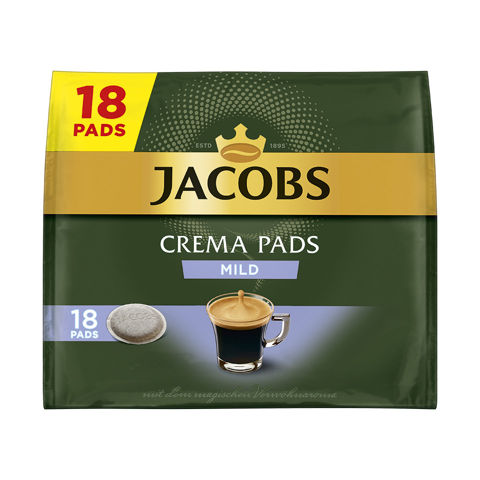 Kaffeepads, Crema Pads, Mild, Jacob's, 18 Pads
