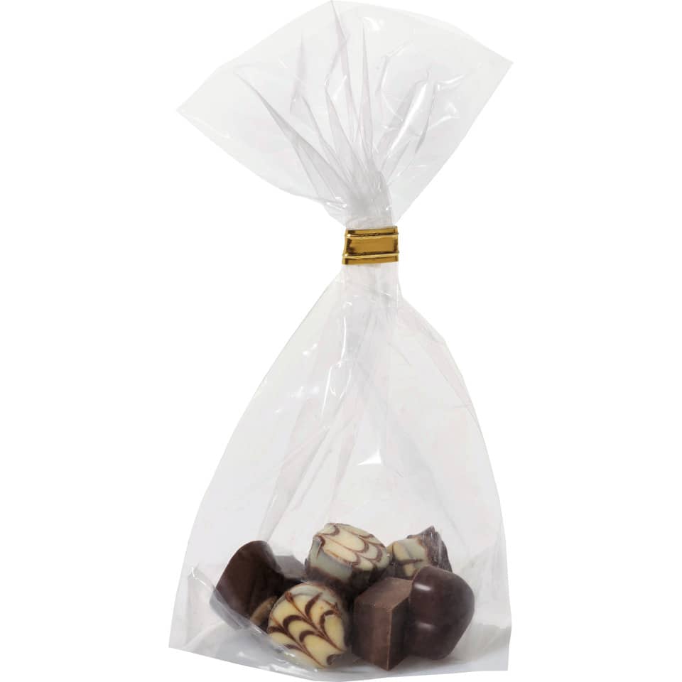 Schokolade, Pralinen, Bonbons, Weiß- und Zartbitterschokolade, Beutelverpackung