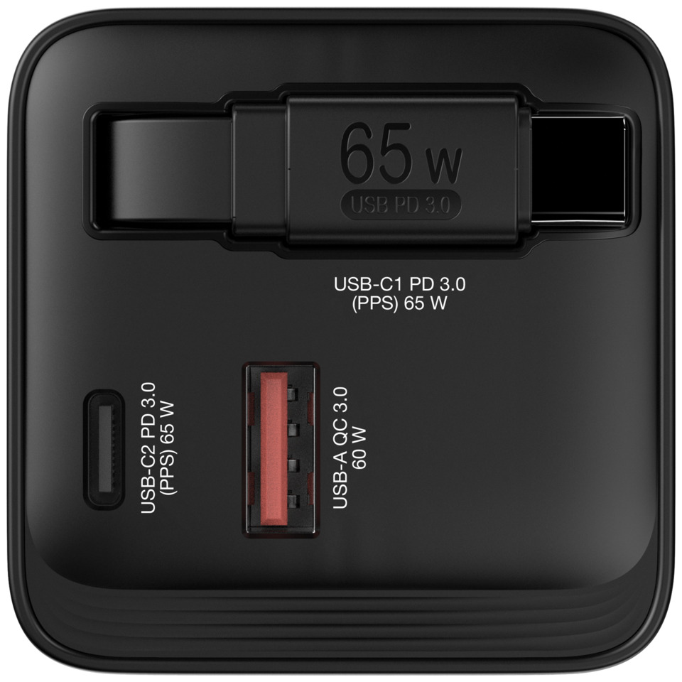 usb-c, pd 3.0, 65 w, lader, port