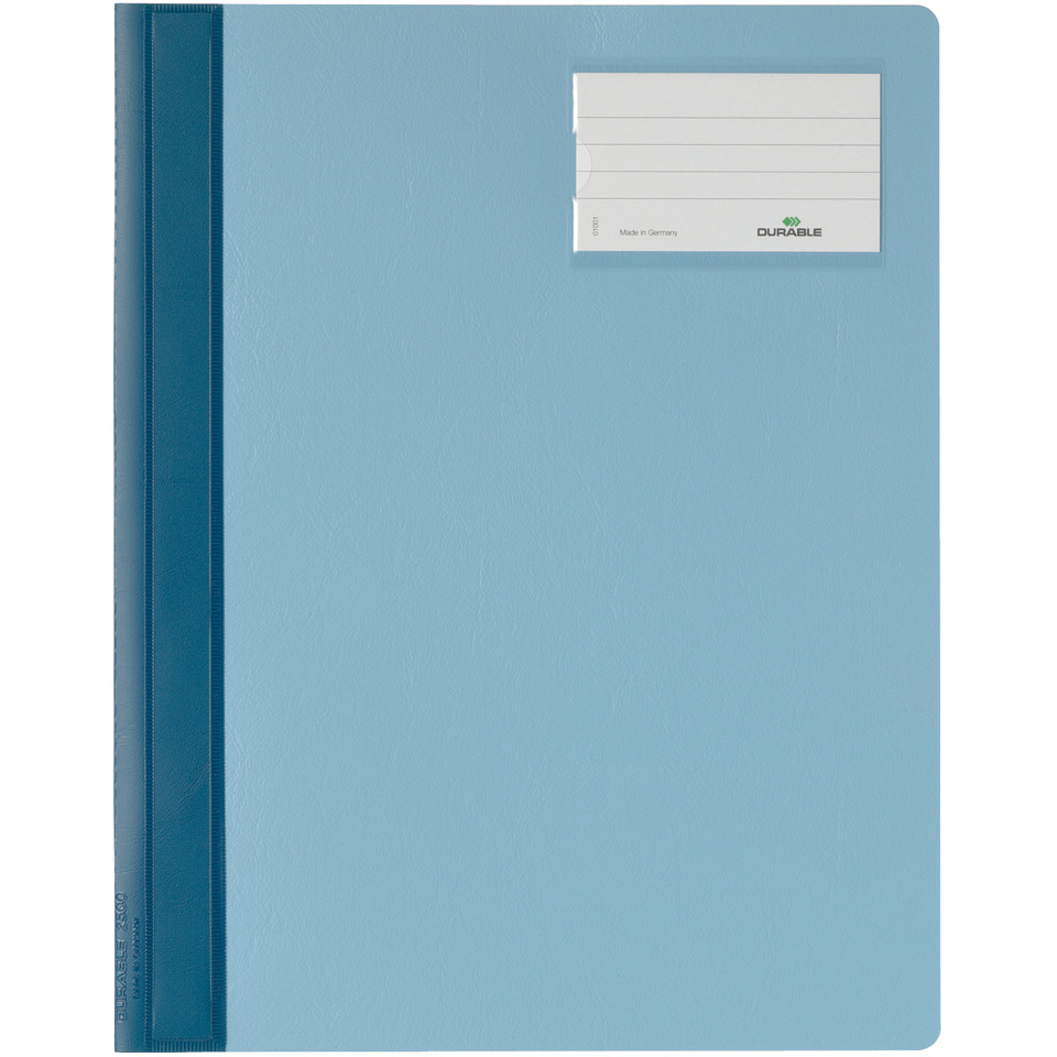 Ordner, Kunstleder, blaue Farbe, Notizenteil, Branded label