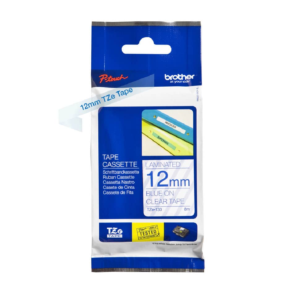 Tape, Kassette, 12mm, blau, laminiert