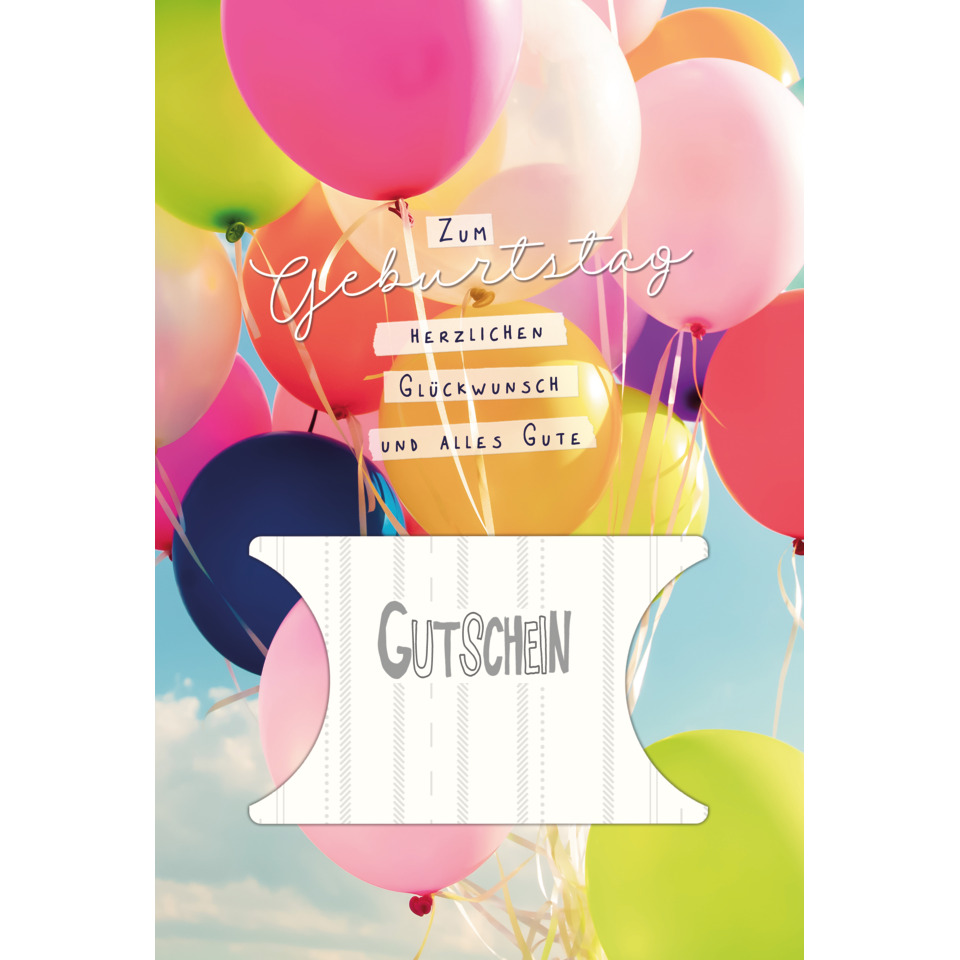 gutschein, ballons, geburtstag, farben, festlich