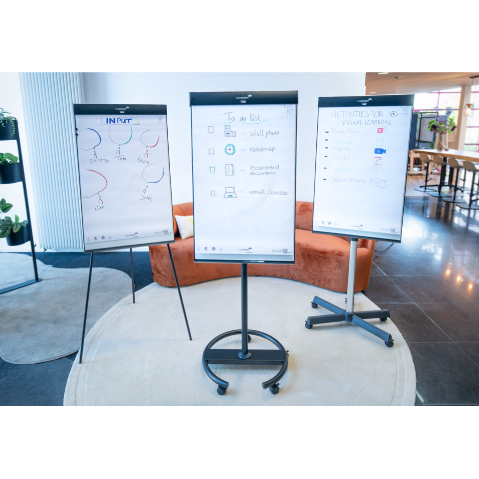 whiteboard, Flipchart, rollbarer Ständer, Laufrollen, Büro-Dekor