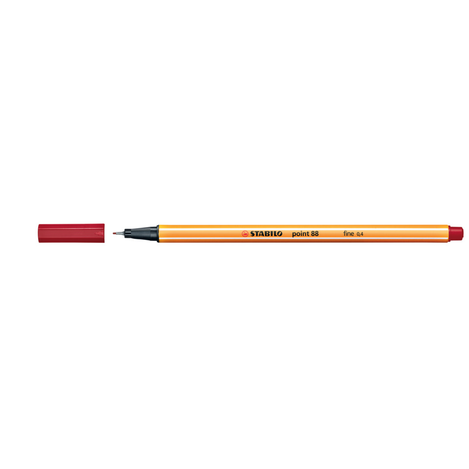 Kunststoffstift, Marker, Stabilo, roter Stift, feine Spitze