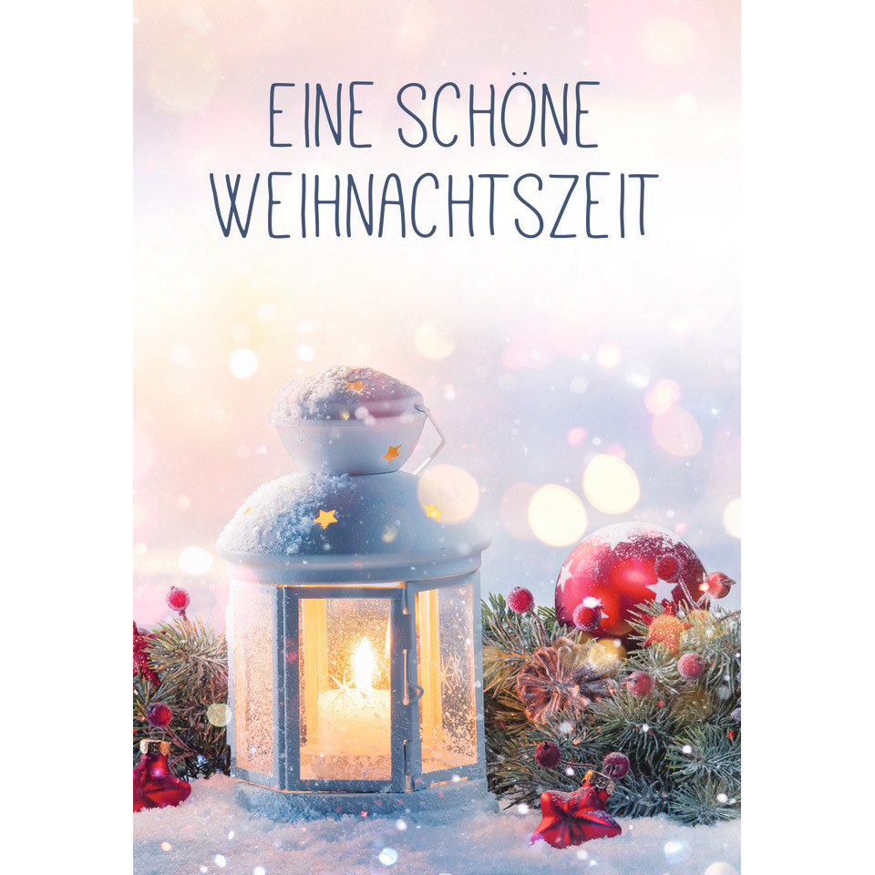 Weihnachtsbillett midi Winterliche Laterne  45-2203