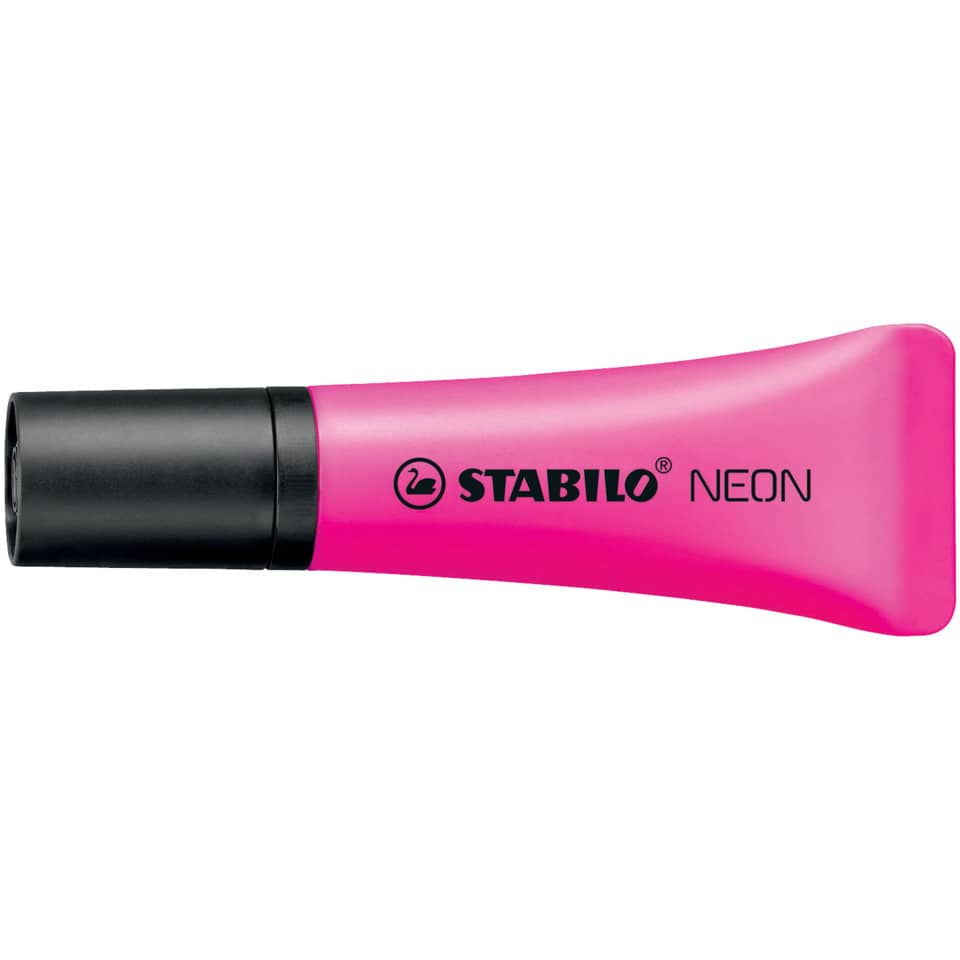 Highlighter, Pink, Tube, Stabilo, Neon