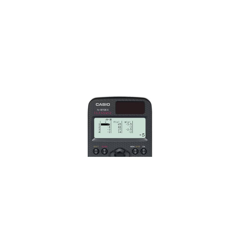 Casio fx-87DE X, Graphing calculator, Solar panel, Small calculator, Black device