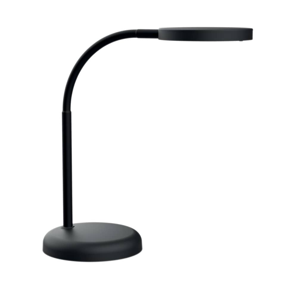 Tischlampe, Schreibtischlampe, LED-Lampe, Schwarz, Rundfuß
