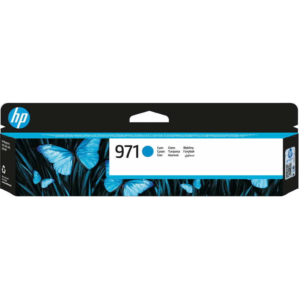 Tintenpatrone, HP, 971, Cyan, Druckertinte