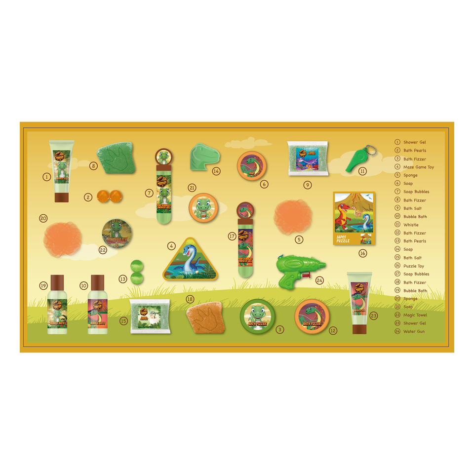 Babypark-Set, Bad-Bubbels, Badeschaum, Duschgel, Puzzle-Spielzeug