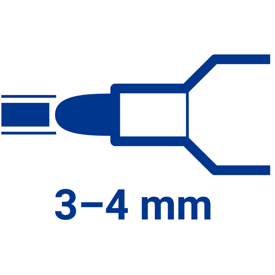 Kabel, Steckverbindung, 3-4 mm, hellblau?, Symbolbild