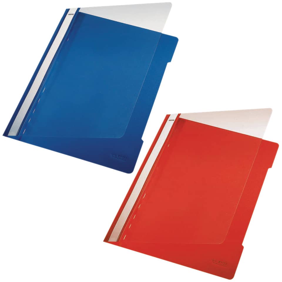 Ordner, A4-Ordner, Kunststoff, blau, rot