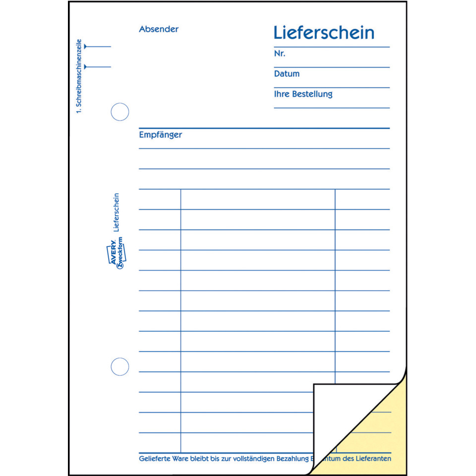 Lieferschein, Dokument, Formular, Empfänger, Lieferschein
