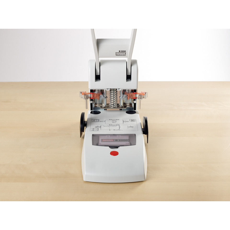 Kunststoffmaschine, Buchbindemaschine, Grauer Farbton, Bedienfeld, Tischgerät