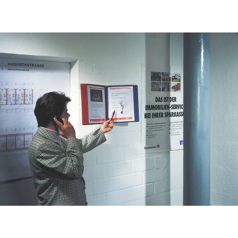 Mann am Telefon, Bürokommunikation, Schachtel/Ordner, Halterung/Poster, Posters/Plakate