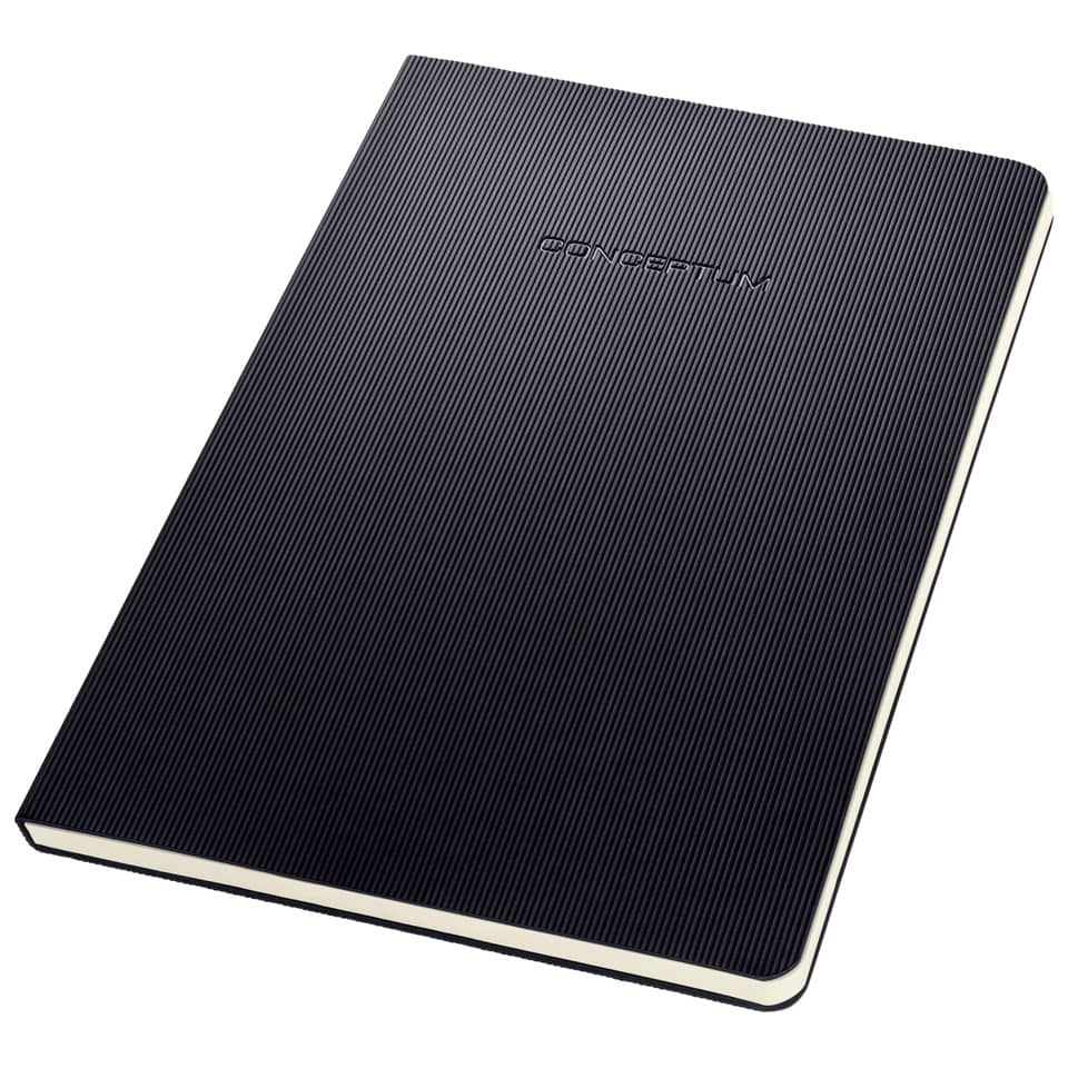 notebook, schwarz, gerippt, Schreibtischzubehör, Gadget