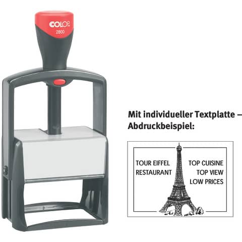 Selbstfärbestempel mit Platte 10 Zeilen   individuell COLOP 2800P