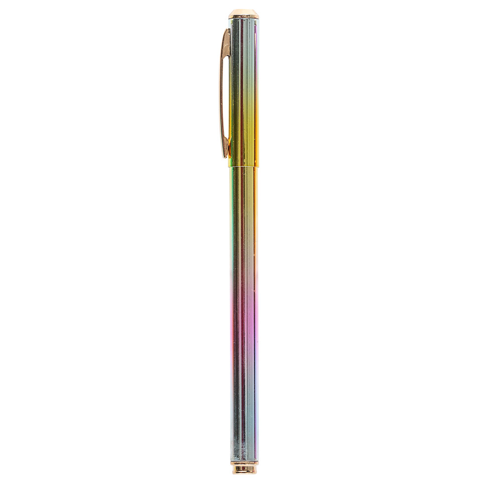 Stift, Federhalter, Goldfarben, Metallstift, Rainbow-Design