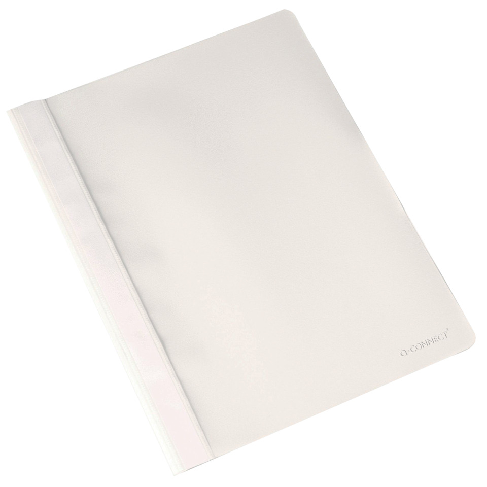 Notizbuch, A4, Weiß, Kunstleder, Gummiband