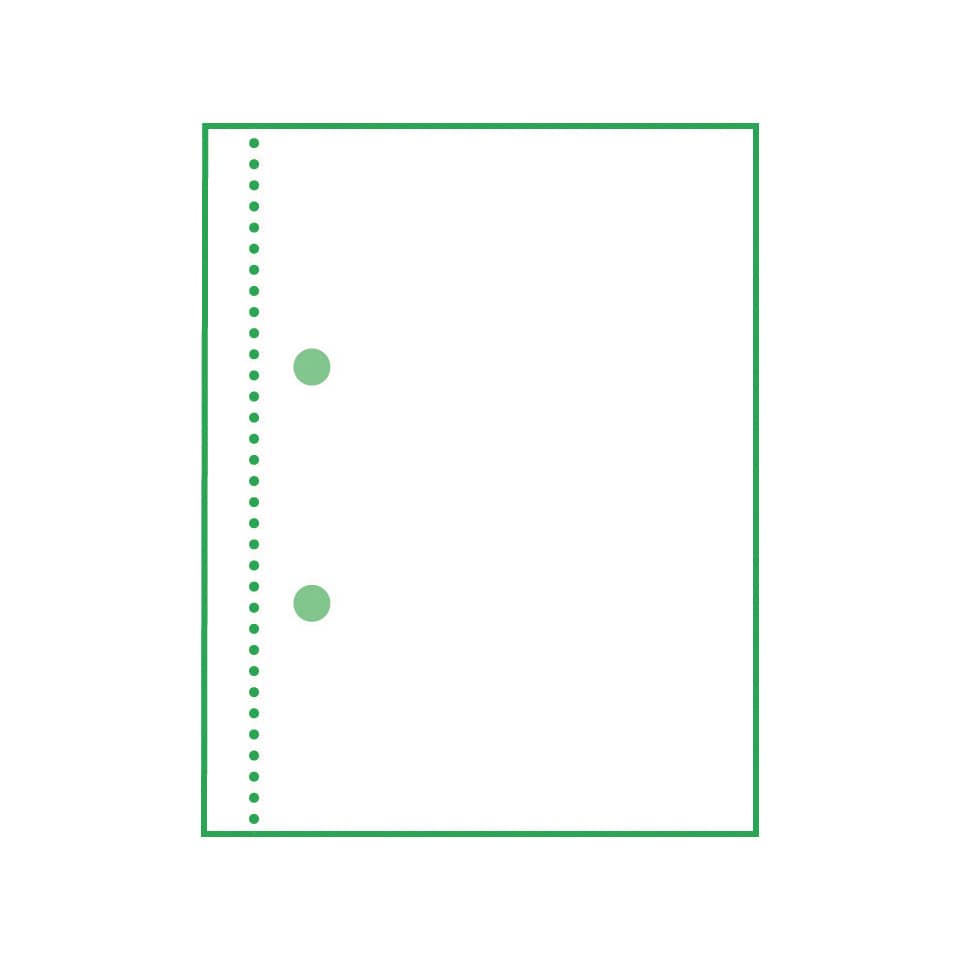 Notizbuch, Ringbuch, Locher, Lochrand, Löcher