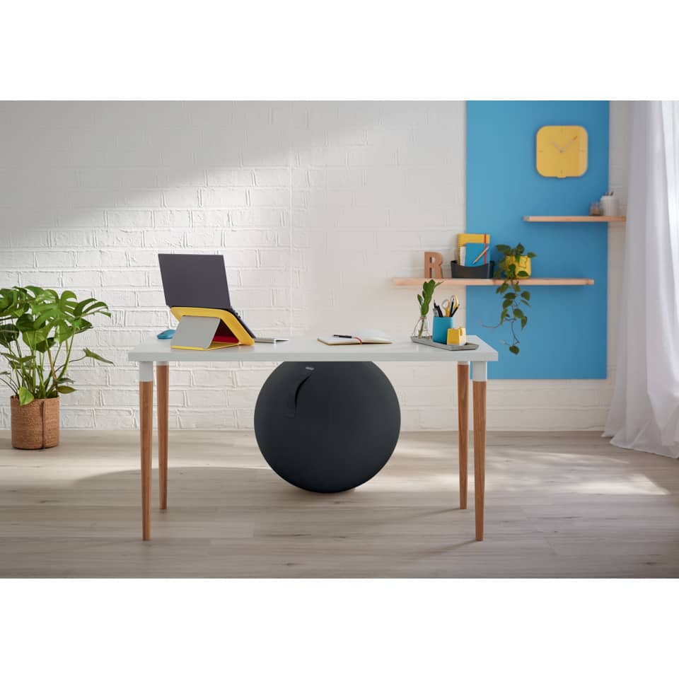 Schreibtisch, stuhllose Kugel, Fitnessball, Arbeitsplatz, Homeoffice
