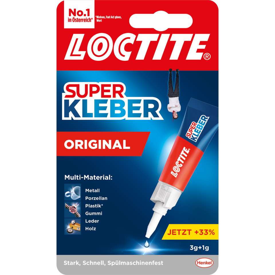 Kleber, Super Kleber, Original, Mehrmaterial, Durchsichtig