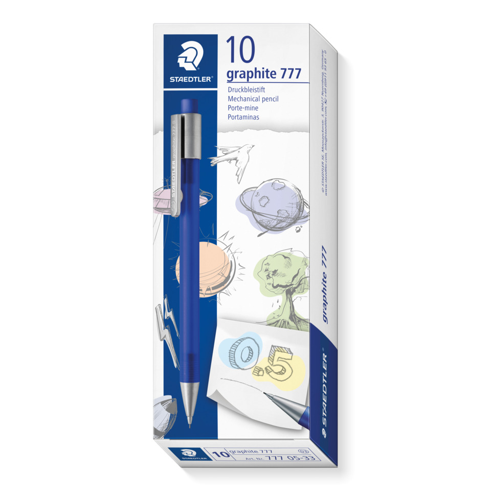 Graphite 777, Druckbleistift, mechanischer pencil, Blau, 10er-Pack