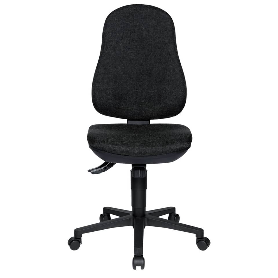  Bürostuhl,  Schwarz,  Rollenbasis,  Höhenverstellbar,  Stoffpolsterung