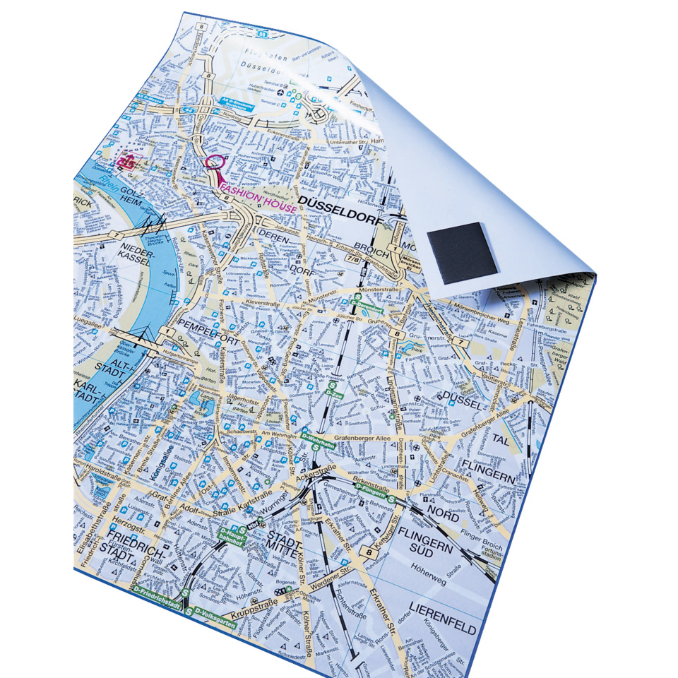 Karte, Stadtplan, Düsseldorf, Mappe, Papierkarte