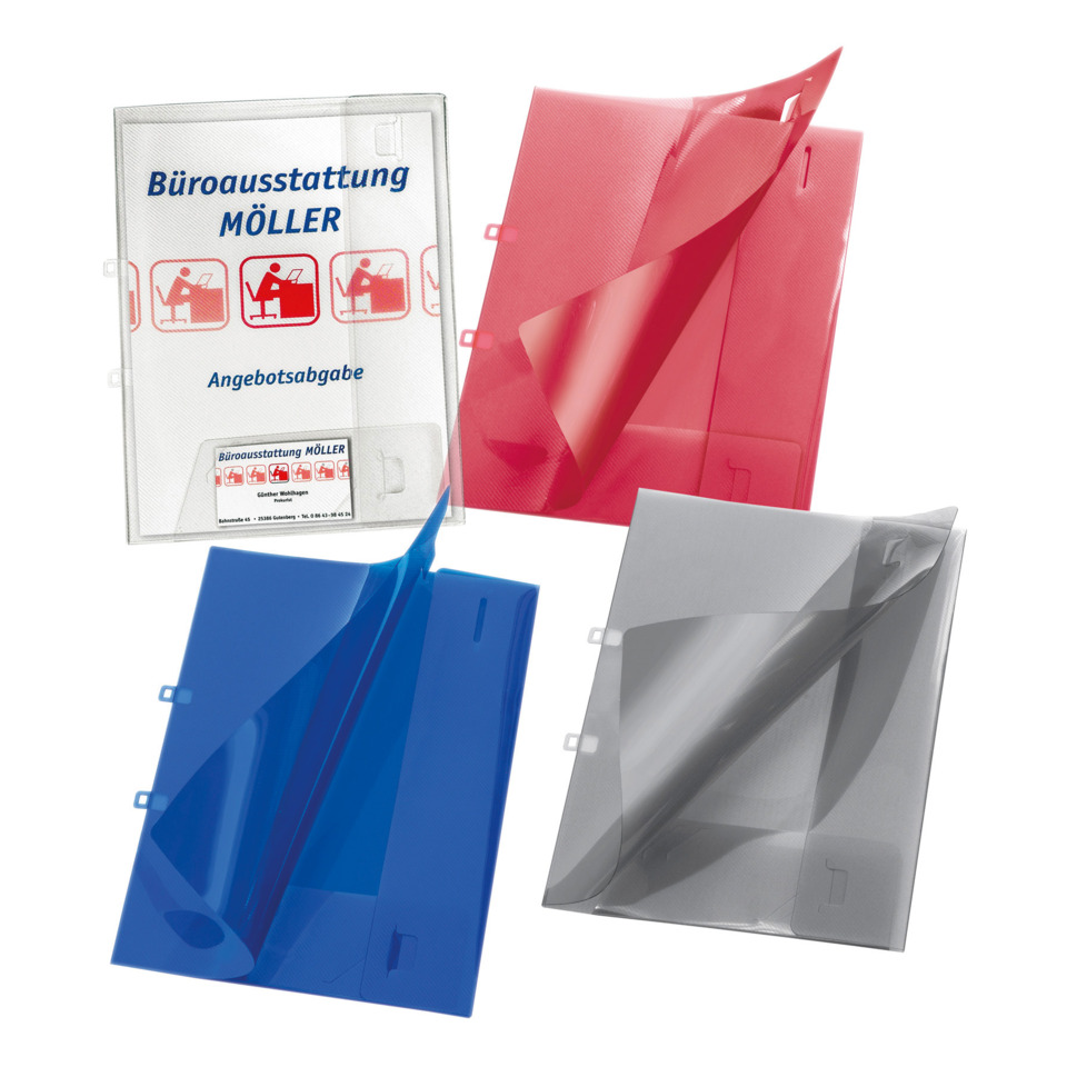 Ordnerhülle, Dokumentenschutz, Acetatfolie, Bürobedarf, Transparent/farben