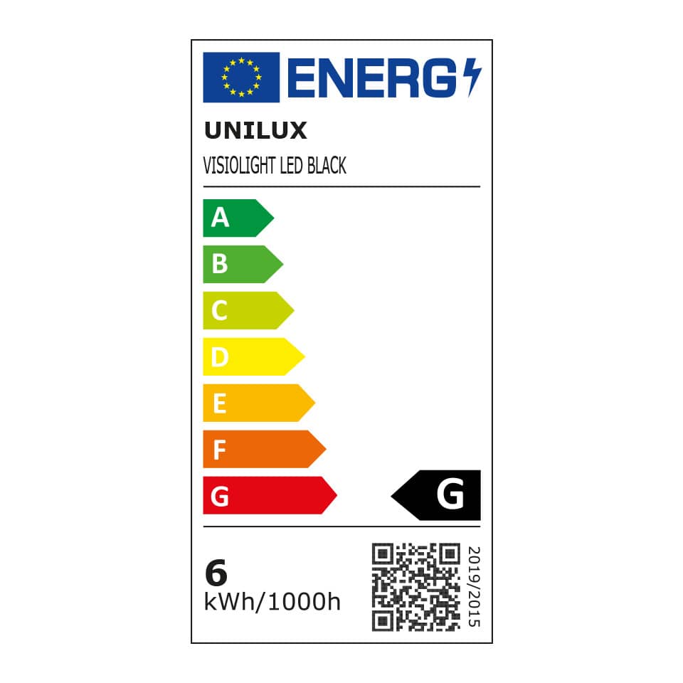 LED, Visiolight, Schwarz, A++ Energieausweis, kWh/1000h