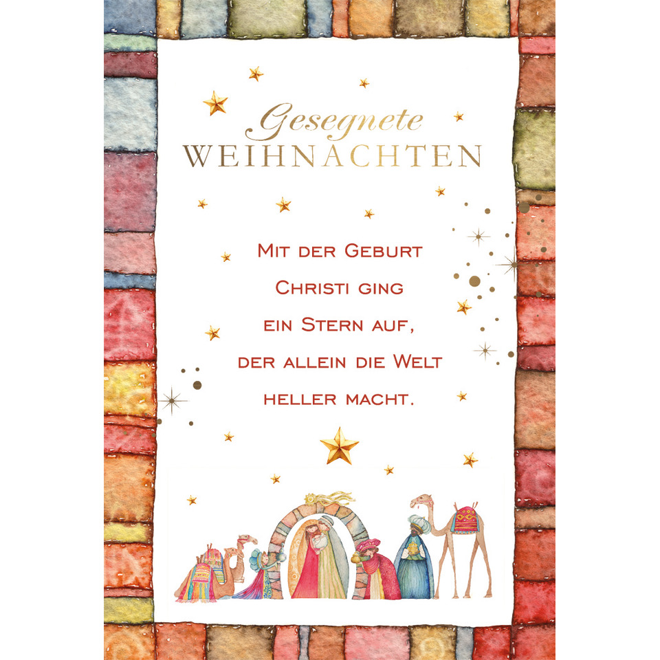 Weihnachtskarte, Sterne, Kamel, Bethlehem, Weihnachten