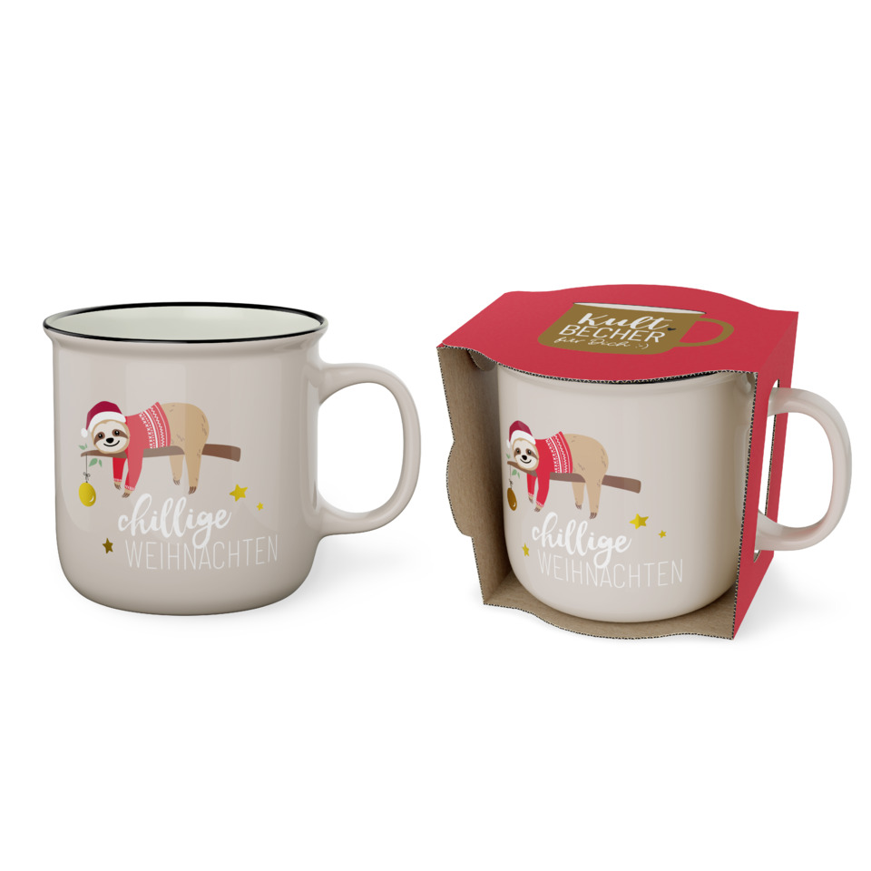 Becher, Tasse, Weihnachten, Schwarzrand, Variante