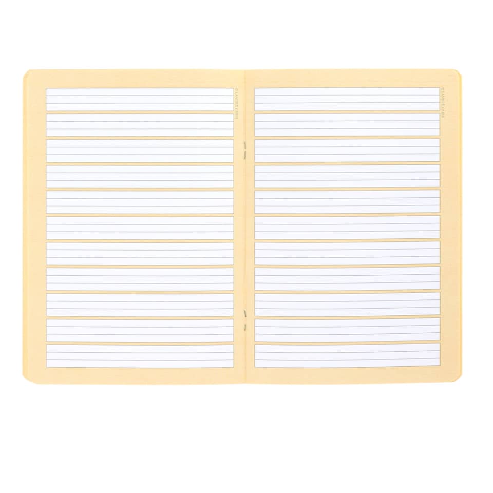 Notizbuch, Kleines Heft, Beidseitige Seiten, Sandfarben, Lineatur-Notizblock