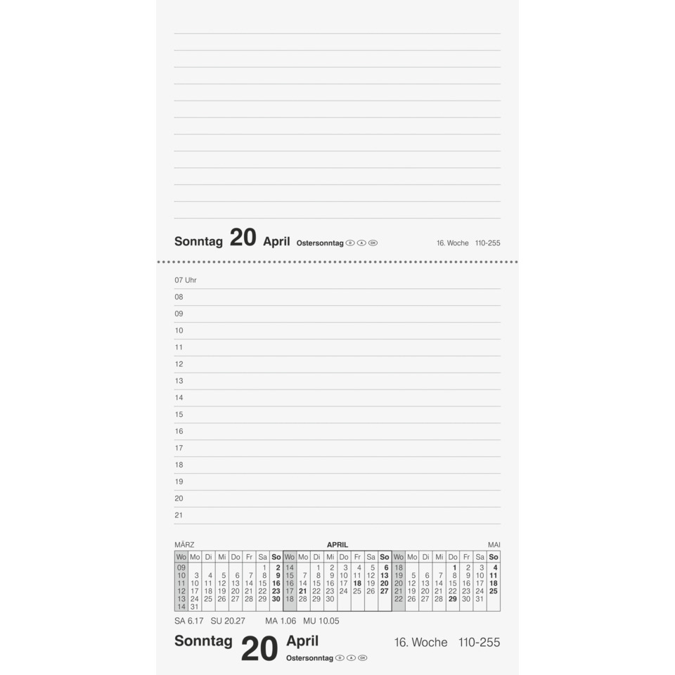 kalender, abendkalender, sonntag, April, monatskalender