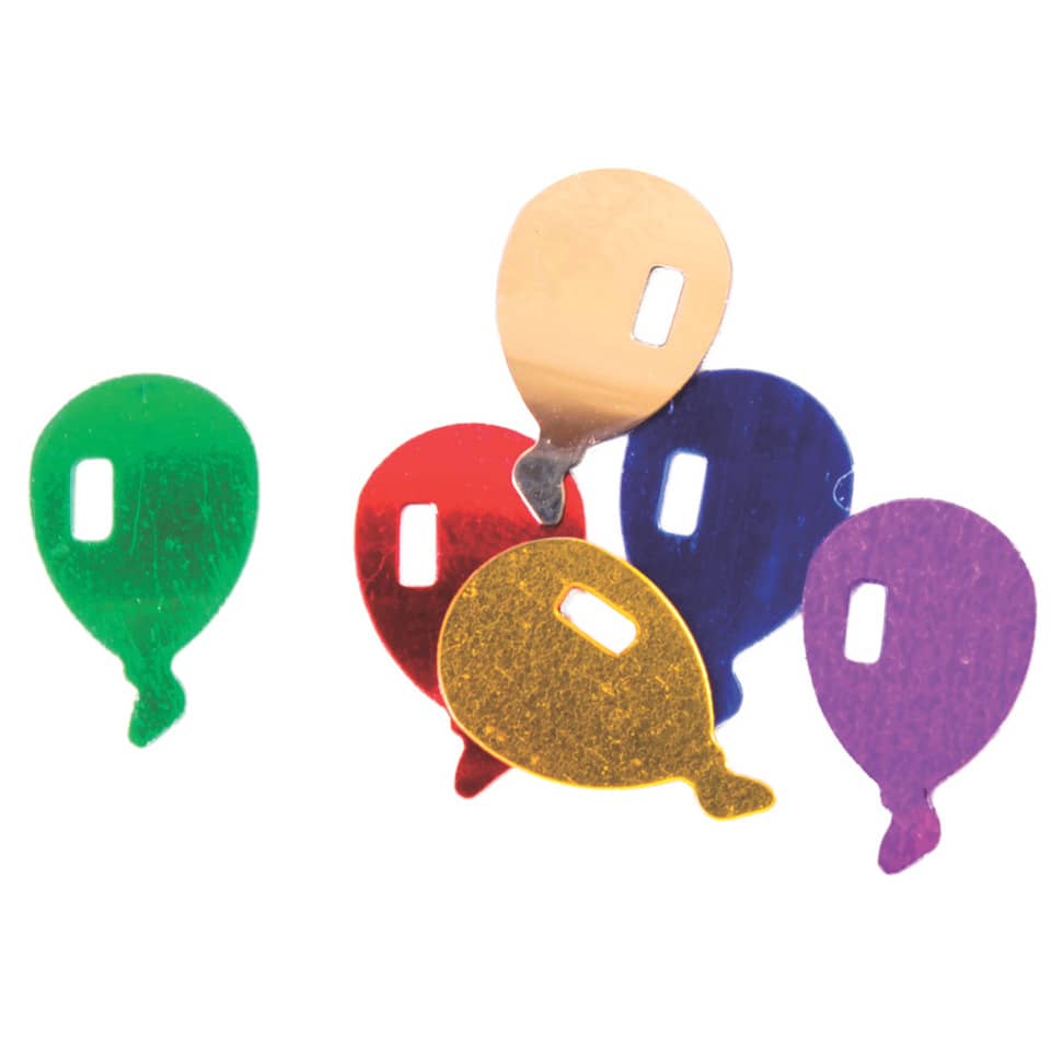 ballonförmige, konfettiform, bunte clips, glitzernde formen, fliegende scheiben