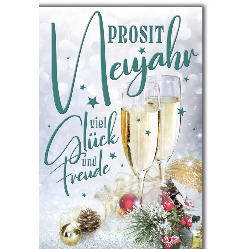 Glasseköles, Champagner, Feiertagskarte, Weihnachtsschmuck, Dekoration