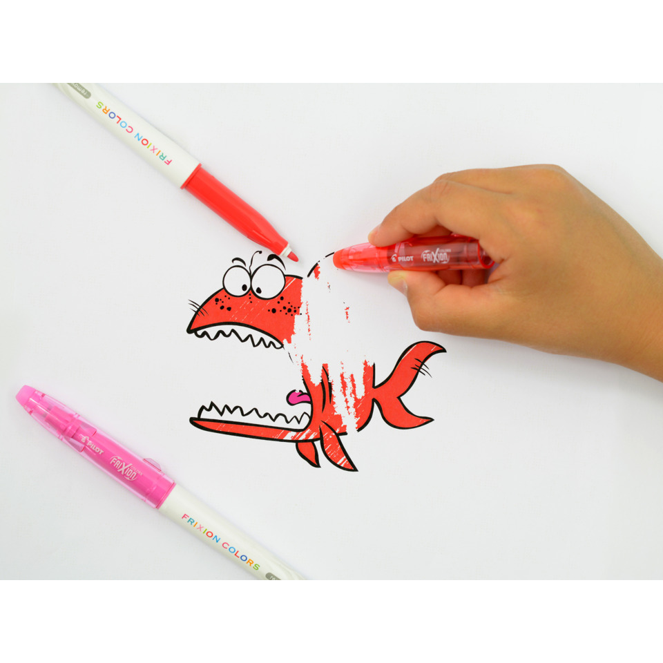 Marker, Roter Marker, Zeichnung, Cartoonfisch, Kinderkunst