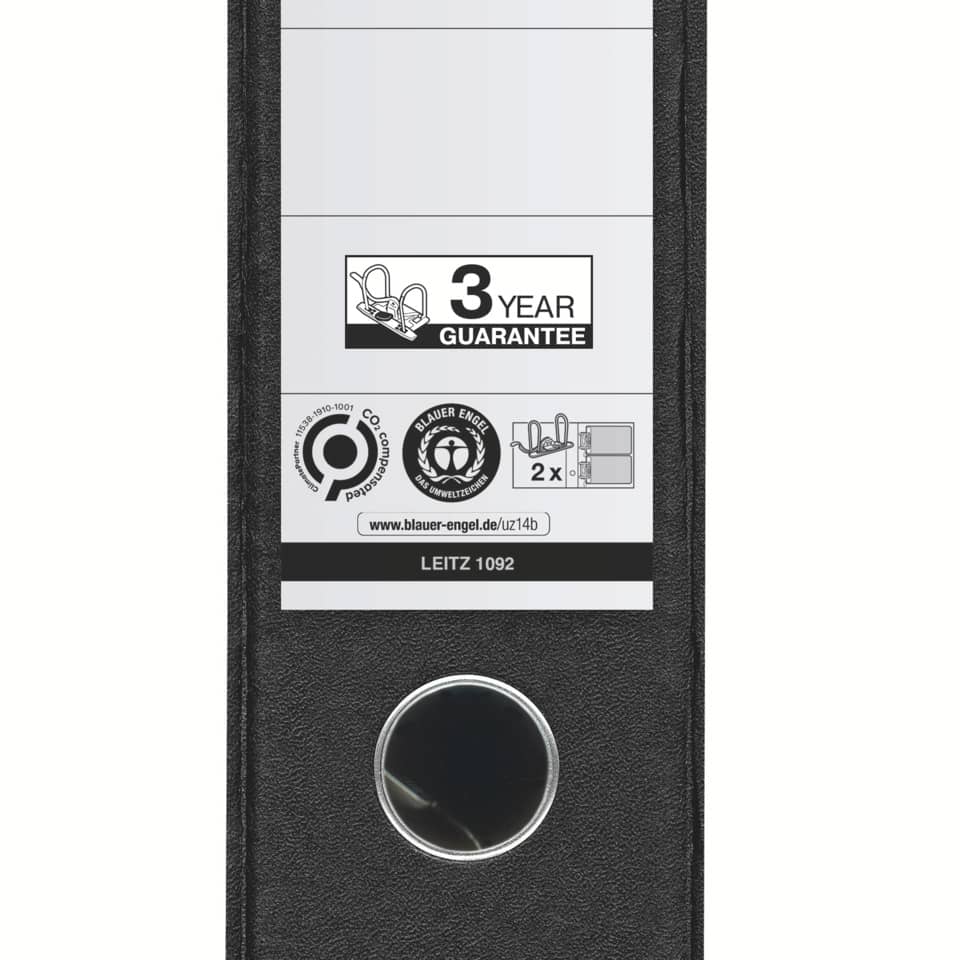 3-year guarantee, label, indicator, round hole, black device