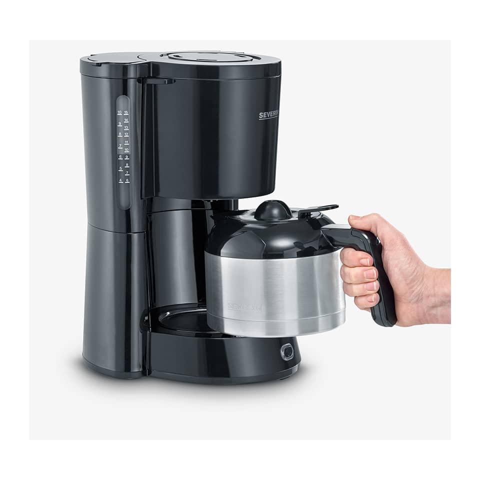 Kaffeemaschine, Filterkaffeemaschine, Glasbehälter, Schwarz, Handgriff