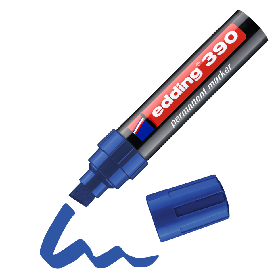 Permanentmarker, Whiteboardmarker, Blauer Marker, edding 390, Marker Spitze