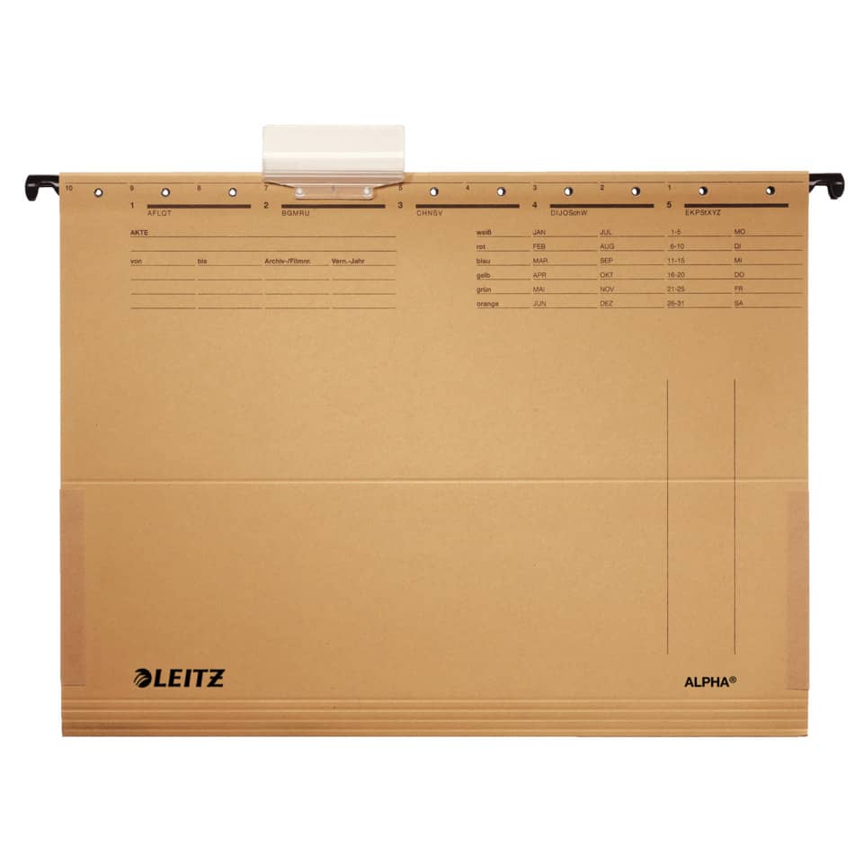 Rollenklemme, Archivordner, Leitz Alpha, Papierhülle, Klemmbereich