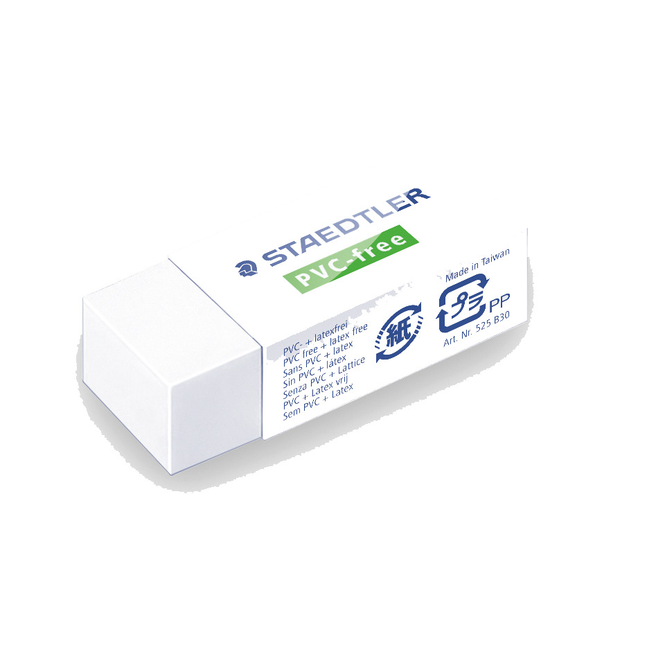 radiergummi, gummi, PVC-frei, weiß, verpackung, radiergummi
