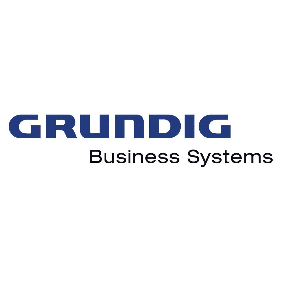 logo, GRUNDIG, Business Systems, blau, Text